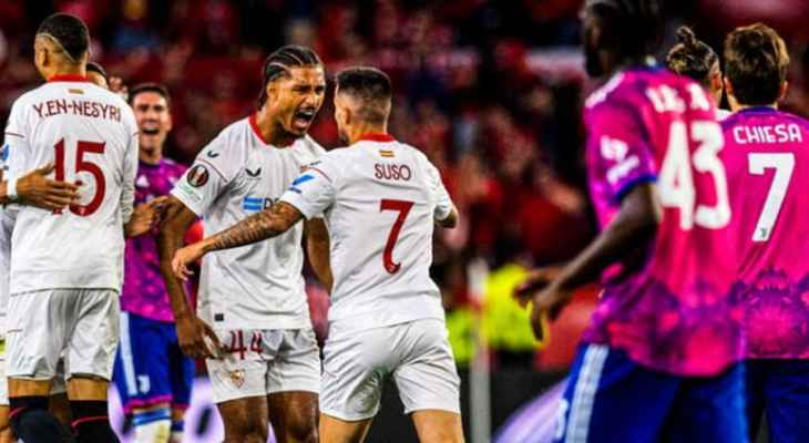 اليوفنتوس يودع نهائي الدوري الاوروبي على يد اشبيلية وتأهل روما وفيورنتينا ووست هام ودنفر يعزز تقدمه على ليكرز