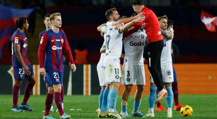 جيرونا يفوز على برشلونة، مارسيليا يواصل التألق، تعادل روما